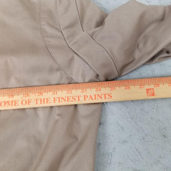 Vintage London Fog Jacket Mens 42 Brown Bomber Outdoors Unlimited Epaulet 80s - Picture 13 of 15